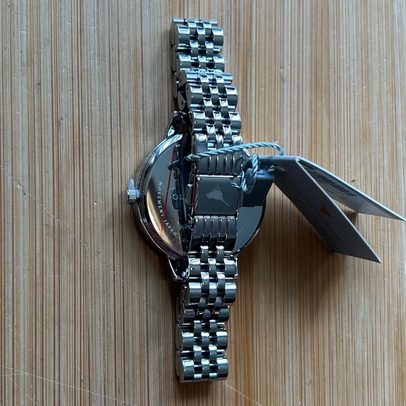 Olivia Burton All Silver Bejewelled Watch With 34mm Lace Detail Floral Face. - Picture 4 of 10